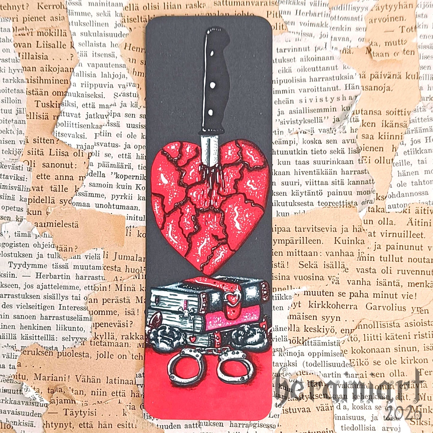 Synkän romantiikan lukija -kirjanmerkki