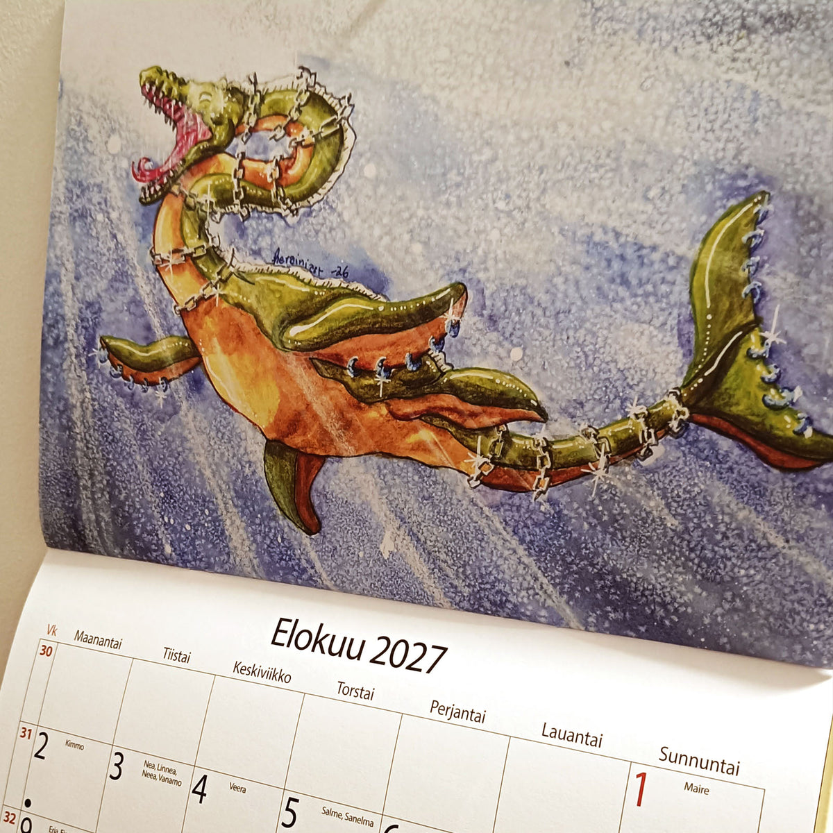 Taruolennot-seinäkalenteri vuodelle 2027