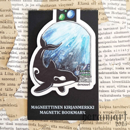 Merenalainen lukuhetki -magneettinen kirjanmerkki
