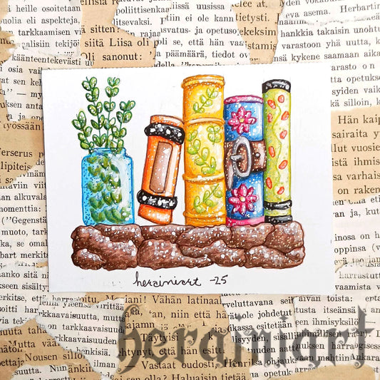 Kirjahylly -alkuperäiskuvitus