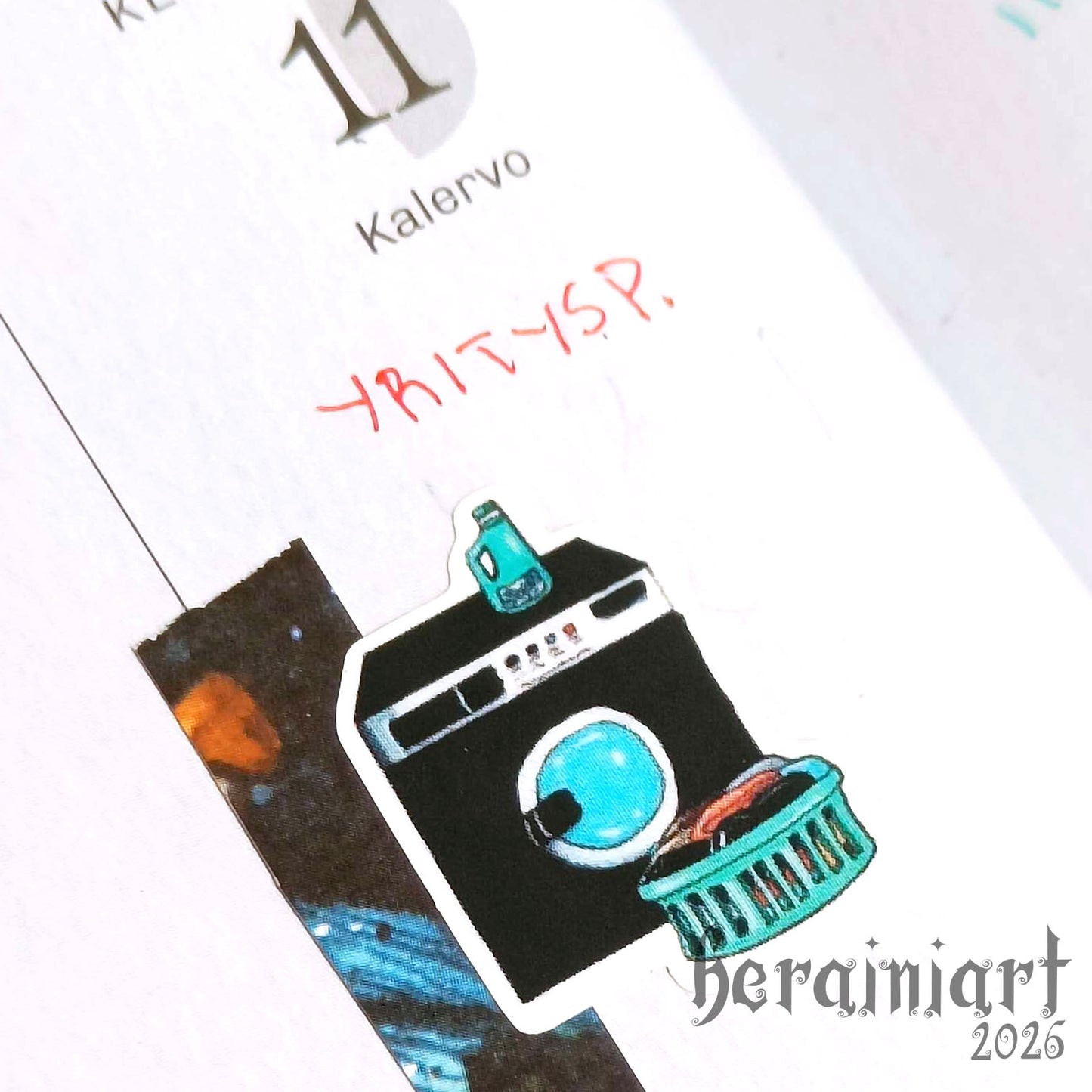 Pyykkipäivä -kalenteritarra