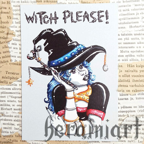 WITCH PLEASE! -postikortti